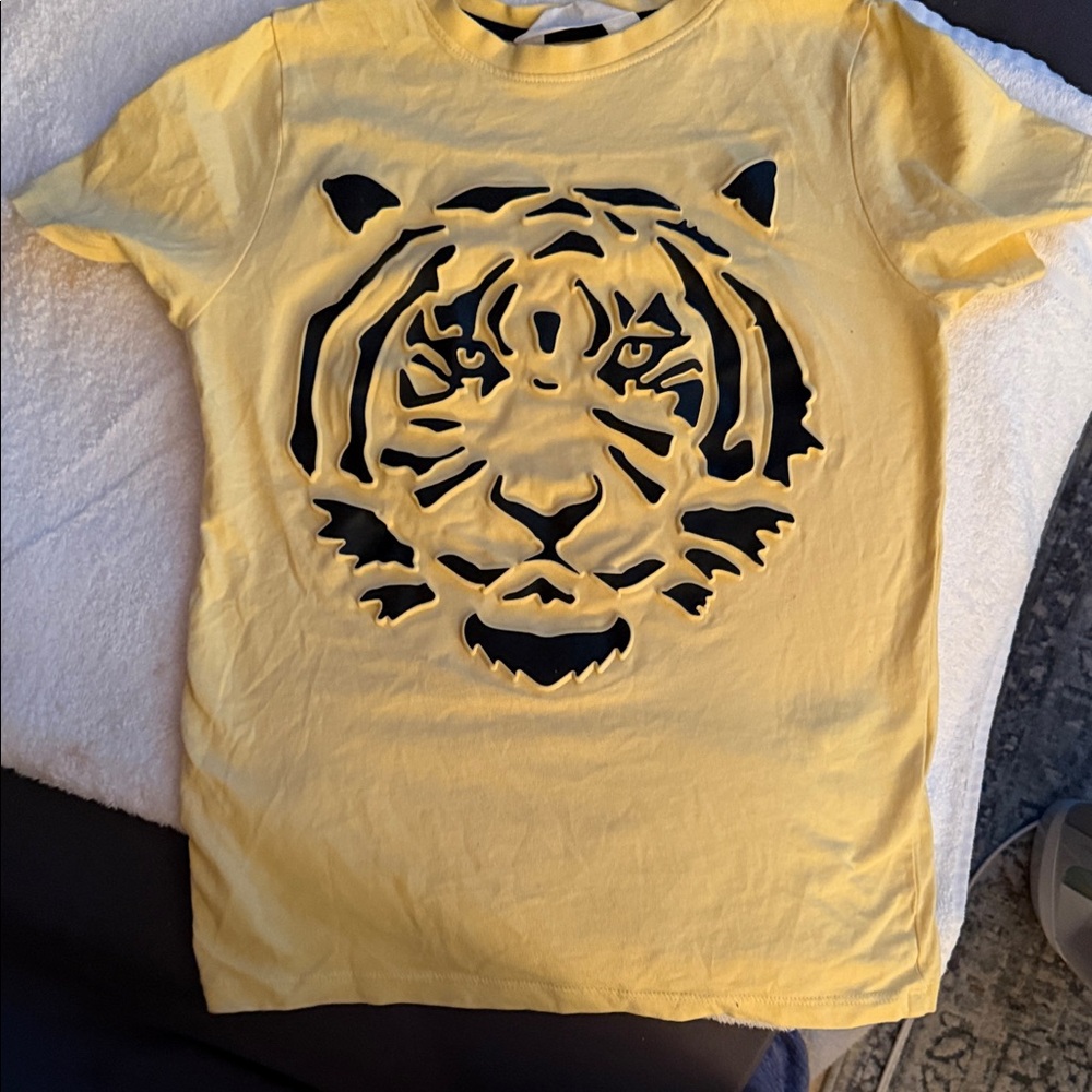 H&M Yellow Tiger Cutout Kids Camisole